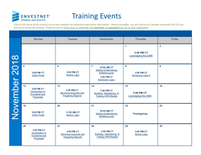 Training Calendar